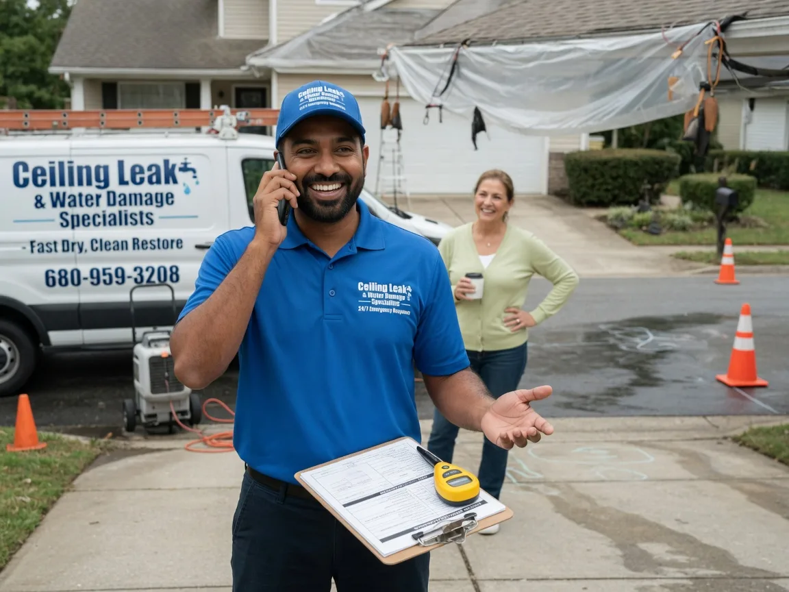 Ceiling Leak Cleanup Hallett, OK FAQs